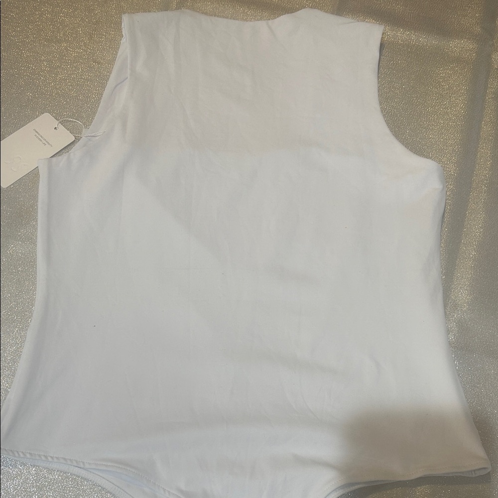 ReoRia white Sleeveless Bodysuit - Picture 6 of 6